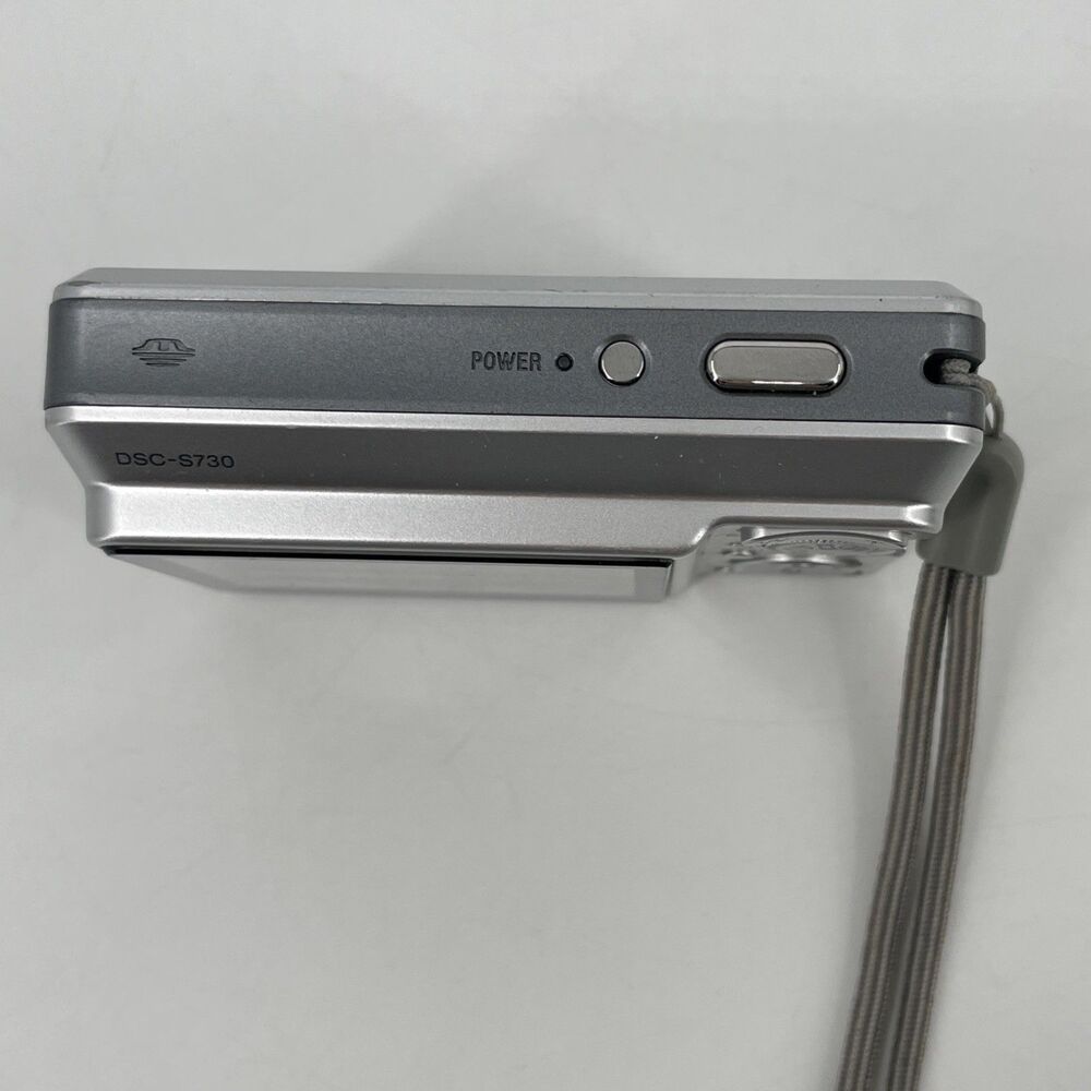 Sony Cyber-shot DSC-S730 Digital Camera 7.2MP Silver Manual Case USB Cable WORKS - Picture 4 of 12